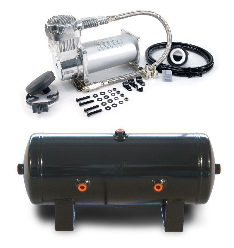 Viair 400C 150 PSI Max Compressor W/ 2 G 6 Port Tank Air Ride Train