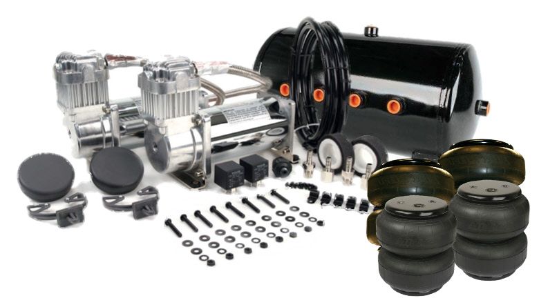 Viair 480c Chrome Dual Kit W 5 Gallon Tank U0026 Air Lift