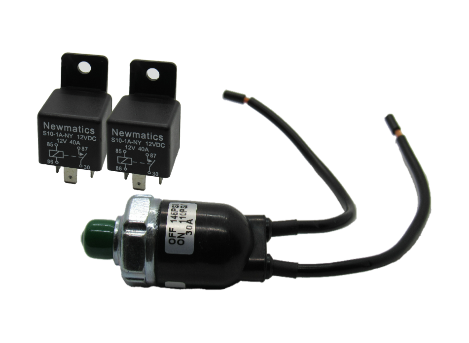 Pressure Switch With Relay 110//145 PSI Use With 12-Volt Air Compressor Only